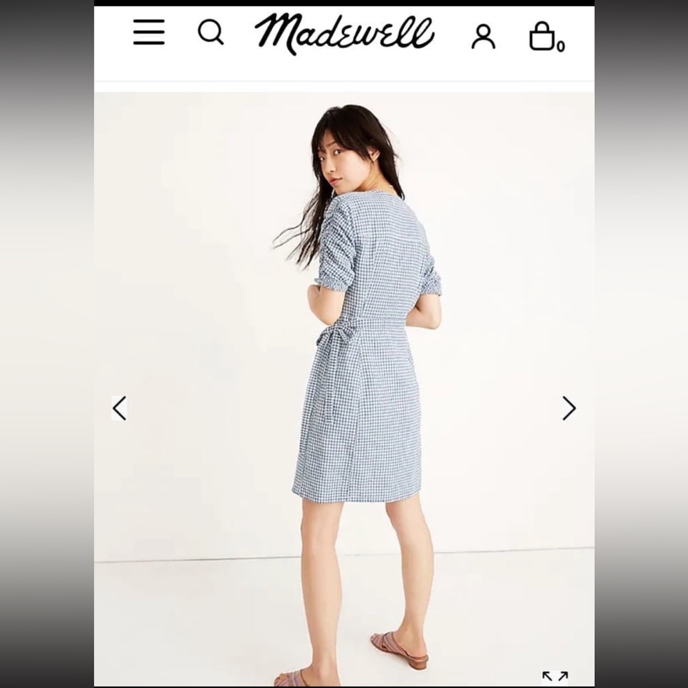 Madewell Gingham Wrap Dress - Picture 5 of 5
